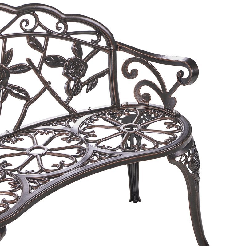 Hagebenk Piura 88 cm Aluminium - Brun - Hagemøbler & utemiljø - Utesofa - Hagebenk & utebenk