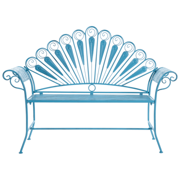 Hagebenk Pavia 146 cm Jern - Blå - Hagemøbler & utemiljø - Utesofa - Hagebenk & utebenk