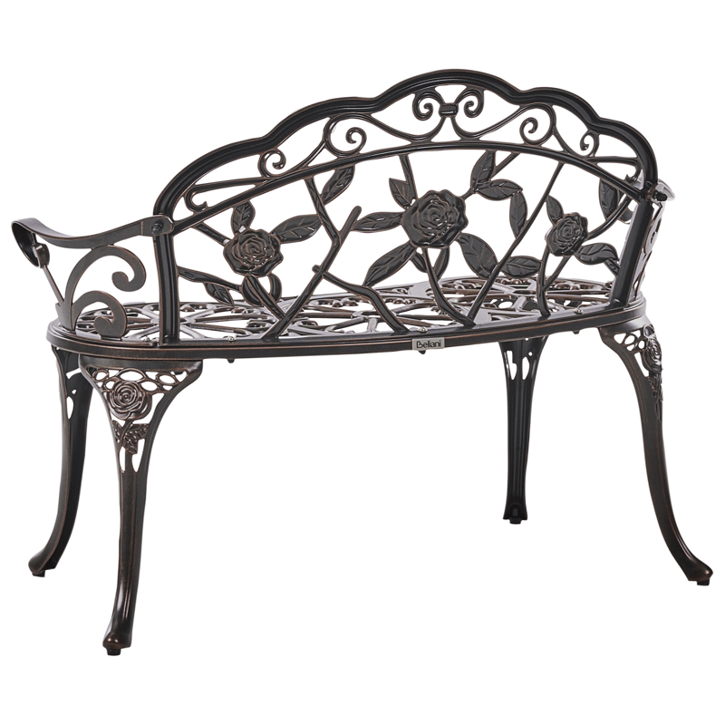 Hagebenk Piura 88 cm Aluminium - Brun - Hagemøbler & utemiljø - Utesofa - Hagebenk & utebenk