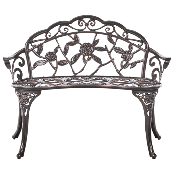 Hagebenk Piura 88 cm Aluminium - Brun - Hagemøbler & utemiljø - Utesofa - Hagebenk & utebenk