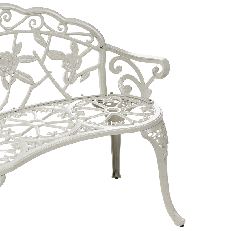 Hagebenk Piura 88 cm Aluminium - Hvit - Hagemøbler & utemiljø - Utesofa - Hagebenk & utebenk