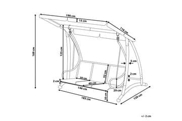 Bogart Hammock 190 cm - Grå - Hagemøbler & utemiljø - Utesofa - Hammock
