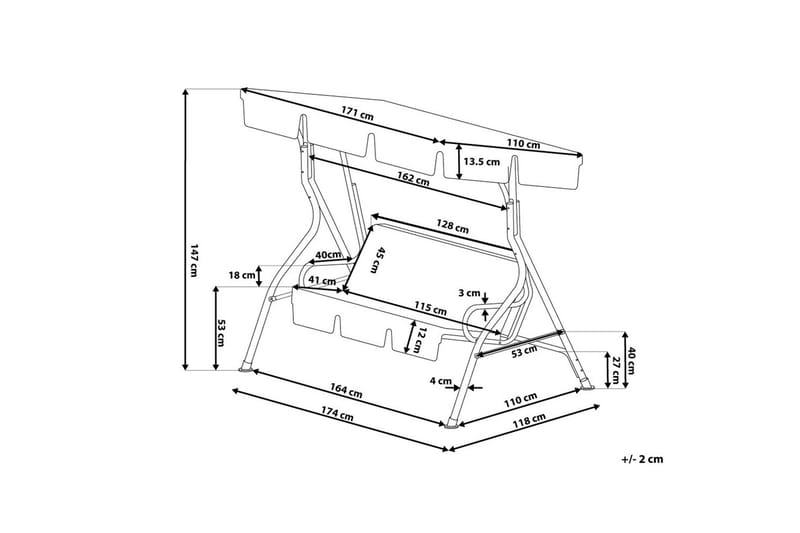 Chaplin Hammock 174 cm - Grønn - Hagemøbler & utemiljø - Utesofa - Hammock
