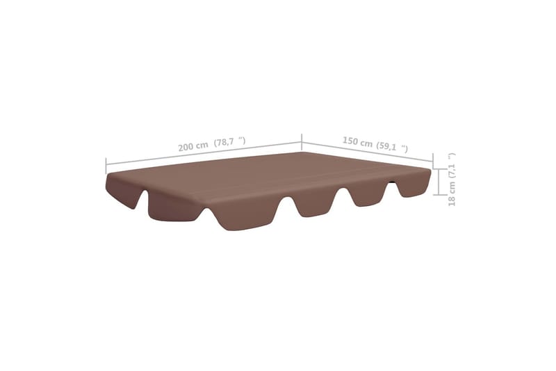 Erstatningsbaldakin til hagehuske brun 226x186 cm 270 g/m² - Brun - Hammock