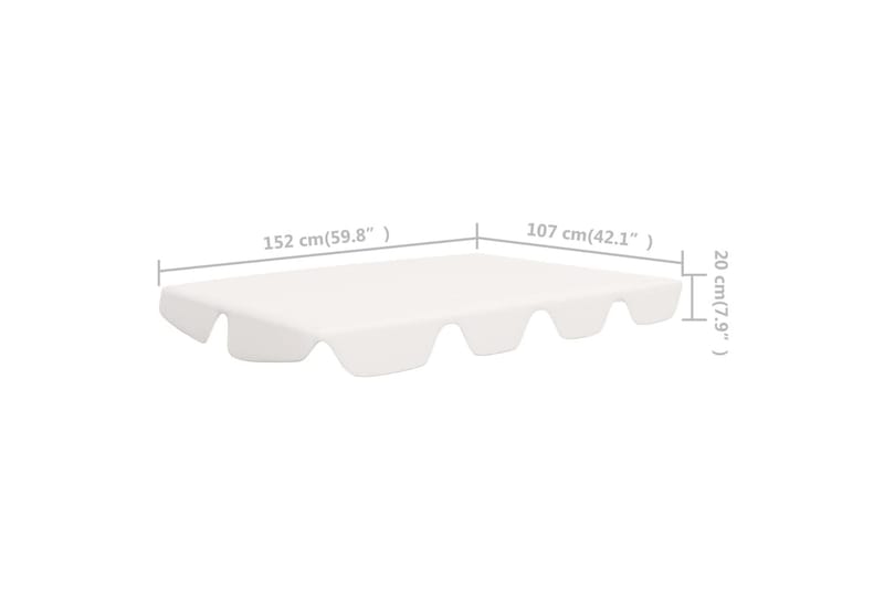 Erstatningsbaldakin til hagehuske hvit 192x147 cm 270 g/m² - Hvit - Hammock
