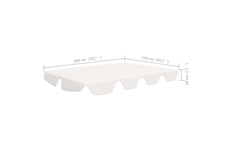 Erstatningsbaldakin til hagehuske hvit 226x186 cm 270 g/m² - Hvit - Hammock