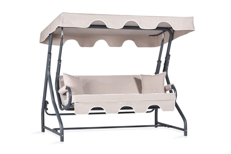 Gowanda 3-seters Hammock med Tak - Grå - Hagemøbler & utemiljø - Utesofa - Hammock