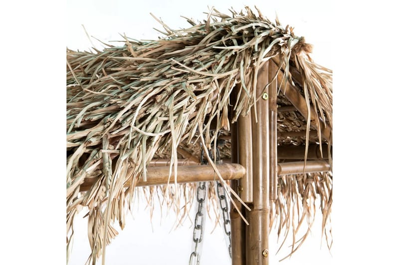 Huskebenk med palmeblader 2 seter bambus 202 cm - Brun - Hammock