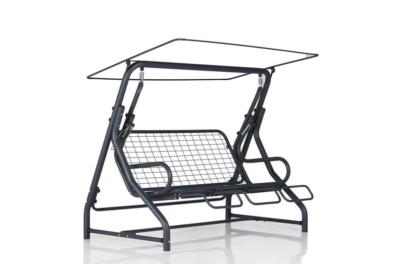 Jaudling 3-seters Hammock med Tak - Blomstrete/Grå - Hagemøbler & utemiljø - Utesofa - Hammock