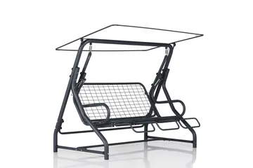 Jaudling 3-seters Hammock med Tak - Blomstrete/Grå - Hagemøbler & utemiljø - Utesofa - Hammock