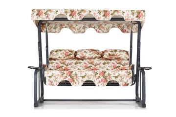 Jaudling 3-seters Hammock med Tak - Blomstrete/Grå - Hagemøbler & utemiljø - Utesofa - Hammock