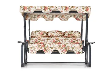 Jaudling 3-seters Hammock med Tak - Blomstrete/Grå - Hagemøbler & utemiljø - Utesofa - Hammock