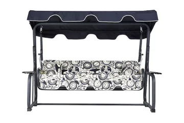 Junceus 3-seters Hammock med Tak - Grå - Hagemøbler & utemiljø - Utesofa - Hammock