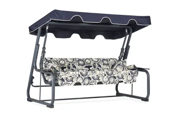 Junceus 3-seters Hammock med Tak - Grå - Hagemøbler & utemiljø - Utesofa - Hammock