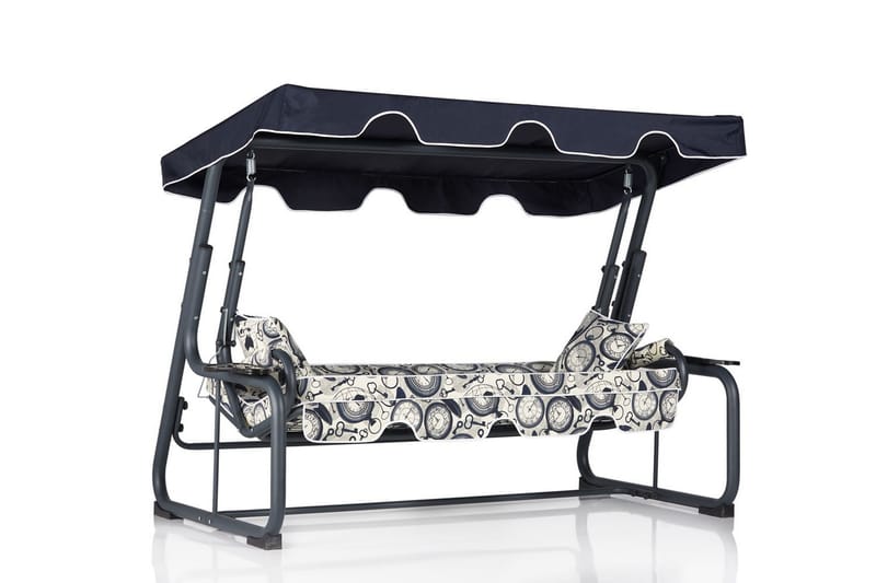 Junceus 3-seters Hammock med Tak - Grå - Hagemøbler & utemiljø - Utesofa - Hammock