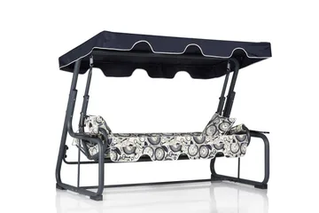 Junceus 3-seters Hammock med Tak - Grå - Hagemøbler & utemiljø - Utesofa - Hammock