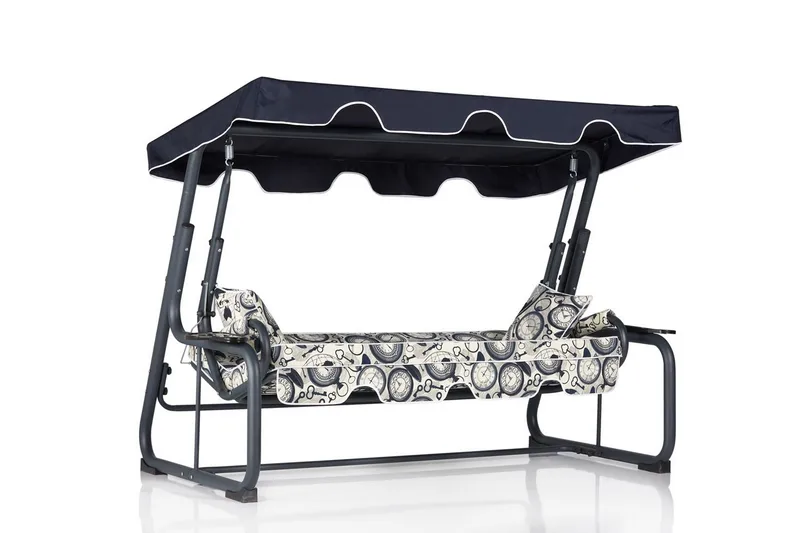 Junceus 3-seters Hammock med Tak - Grå - Hagemøbler & utemiljø - Utesofa - Hammock