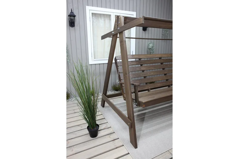 Pelle 3-seters Hammock uten tak - Brun - Hagemøbler & utemiljø - Utesofa - Hammock