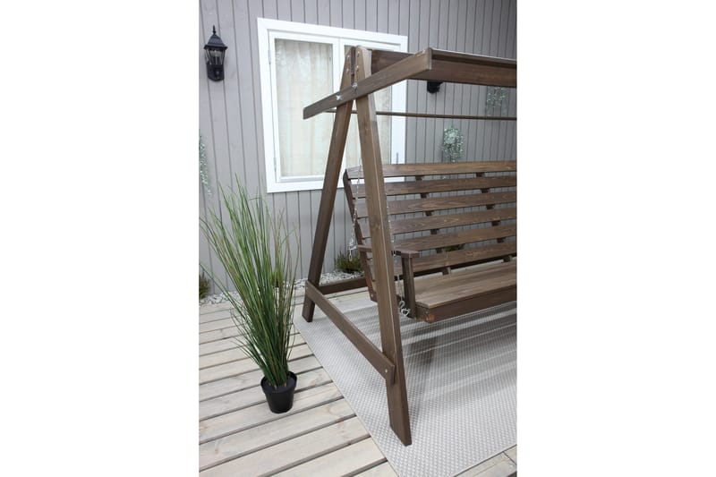 Pelle 3-seters Hammock uten tak - Brun - Hagemøbler & utemiljø - Utesofa - Hammock