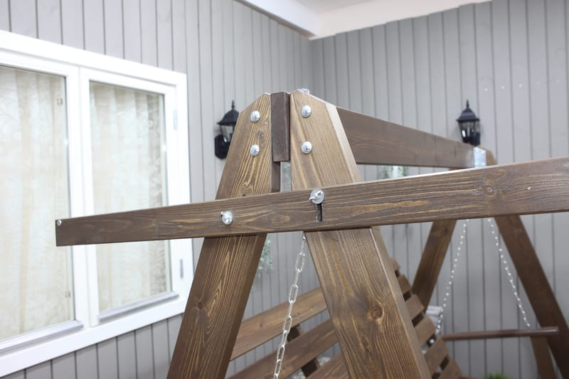 Pelle 3-seters Hammock uten tak - Brun - Hagemøbler & utemiljø - Utesofa - Hammock