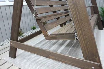 Pelle 3-seters Hammock uten tak - Brun - Hagemøbler & utemiljø - Utesofa - Hammock