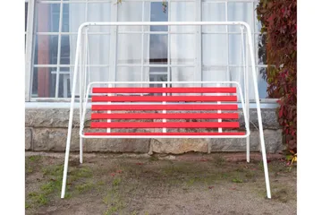 Retro 3-seters hammock, hvit ramme - Varax - Hagemøbler & utemiljø - Utesofa - Hammock