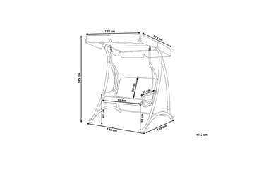 Tesero Hammock 146 cm - Grå - Hagemøbler & utemiljø - Utesofa - Hammock