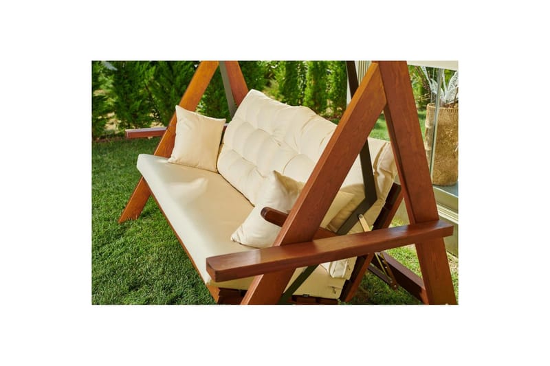 Hazim Utendørs Hengende Sofa 3-seter - Natur/Beige - Hagemøbler & utemiljø - Utesofa - Hengesofa