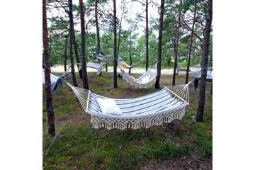 Hengekøye Romance Stripete Blå - Hagemøbler & utemiljø - Utesofa - Hengekøye