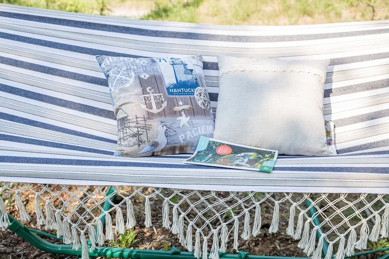 Hengekøye Romance Stripete Blå - Hagemøbler & utemiljø - Utesofa - Hengekøye