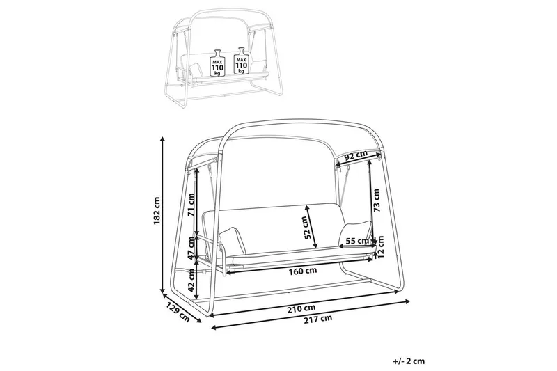 Hengekøye Marsciano - Lys grå - Hagemøbler & utemiljø - Utesofa - Hammock