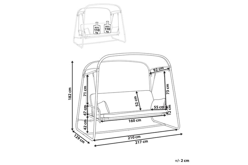 Hengekøye Marsciano - Mørk grå - Hagemøbler & utemiljø - Utesofa - Hammock