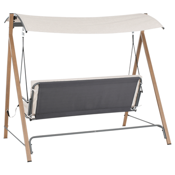 Hengekøye utendørs Bonagia Stål - Beige/Grå/Brun - Hagemøbler & utemiljø - Utesofa - Hammock