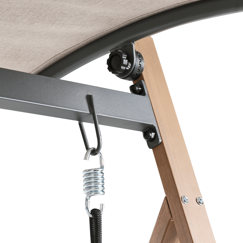 Hengekøye utendørs Bonagia Stål - Beige/Grå/Brun - Hagemøbler & utemiljø - Utesofa - Hammock