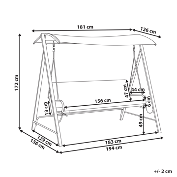 Hengekøye utendørs Bonagia Stål - Grå/Brun - Hagemøbler & utemiljø - Utesofa - Hammock
