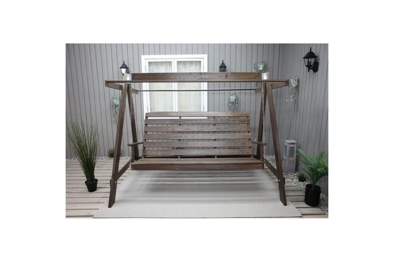 hengekøye Pelle med tak - Brun og beige - Hagemøbler & utemiljø - Utesofa - Hammock