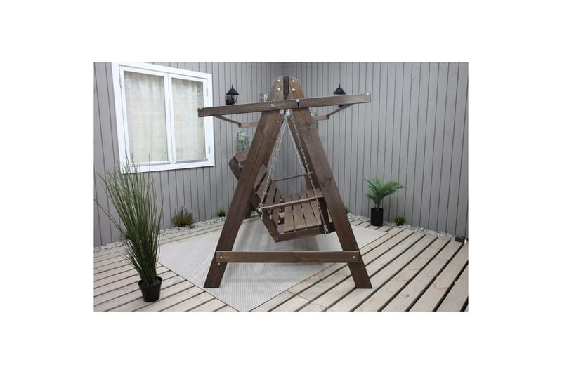 hengekøye Pelle med tak - Brun og beige - Hagemøbler & utemiljø - Utesofa - Hammock