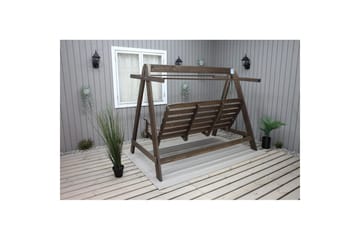 hengekøye Pelle med tak - Brun og beige - Hagemøbler & utemiljø - Utesofa - Hammock
