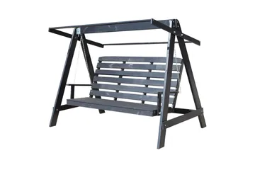 hengekøye Pelle med tak - Kaffe svart og svart - Hagemøbler & utemiljø - Utesofa - Hammock