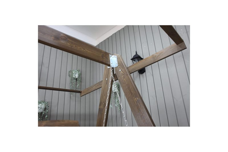 hengekøye Pelle med tak - Brun og beige - Hagemøbler & utemiljø - Utesofa - Hammock