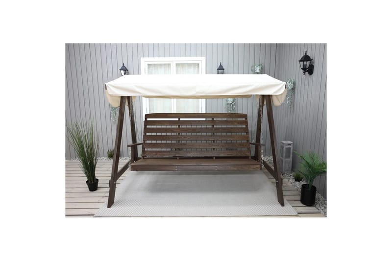 hengekøye Pelle med tak - Brun og beige - Hagemøbler & utemiljø - Utesofa - Hammock