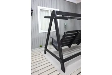 hengekøye Pelle med tak - Kaffe svart og svart - Hagemøbler & utemiljø - Utesofa - Hammock