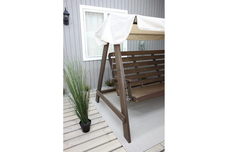 hengekøye Pelle med tak - Brun og beige - Hagemøbler & utemiljø - Utesofa - Hammock