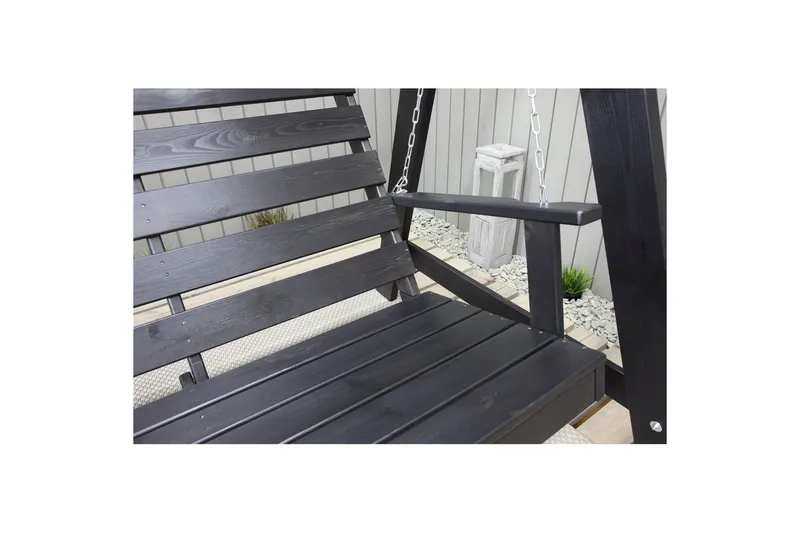 hengekøye Pelle med tak - Kaffe svart og svart - Hagemøbler & utemiljø - Utesofa - Hammock