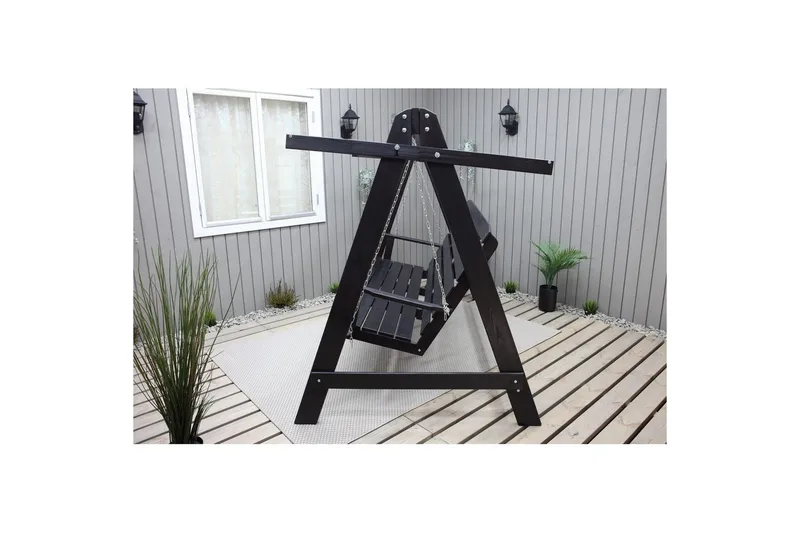 hengekøye Pelle med tak - Kaffe svart og svart - Hagemøbler & utemiljø - Utesofa - Hammock