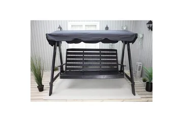 hengekøye Pelle med tak - Kaffe svart og svart - Hagemøbler & utemiljø - Utesofa - Hammock