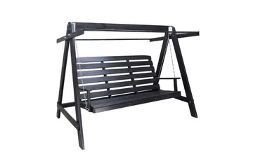 hengekøye Pelle med tak - Kaffe svart og svart - Hagemøbler & utemiljø - Utesofa - Hammock