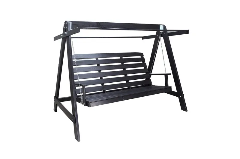 hengekøye Pelle med tak - Kaffe svart og svart - Hagemøbler & utemiljø - Utesofa - Hammock