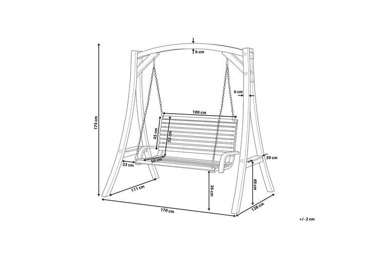 Novara Hammock - Tre / Natur - Hagemøbler & utemiljø - Utesofa - Hengesofa
