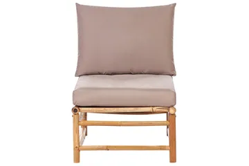 Hörnsoffa Beliani Cerreto Beige/ljust trä, 4-Sits Beige||Light wood - Hagemøbler & utemiljø - Loungemøbler - Loungegrupper